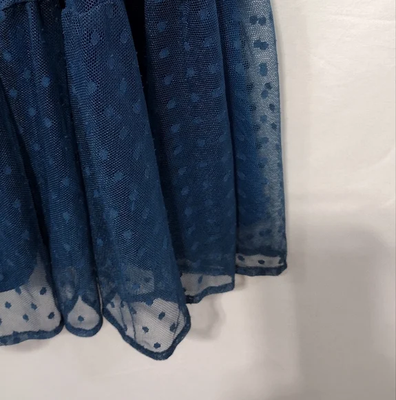 Mi Ami Sleeveless Lace Floral Babydoll Dress Women's S Blue Retro Fairy Y2K - Picture 3 of 8